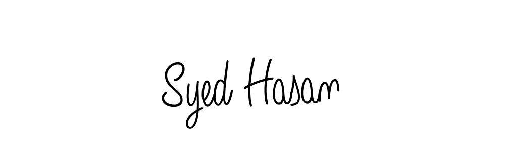 Make a beautiful signature design for name Syed Hasan. With this signature (Angelique-Rose-font-FFP) style, you can create a handwritten signature for free. Syed Hasan signature style 5 images and pictures png