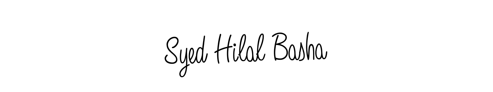 You should practise on your own different ways (Angelique-Rose-font-FFP) to write your name (Syed Hilal Basha) in signature. don't let someone else do it for you. Syed Hilal Basha signature style 5 images and pictures png