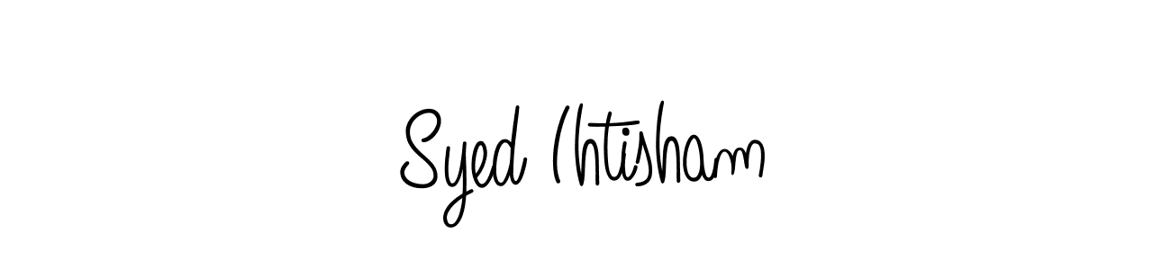 Use a signature maker to create a handwritten signature online. With this signature software, you can design (Angelique-Rose-font-FFP) your own signature for name Syed Ihtisham. Syed Ihtisham signature style 5 images and pictures png