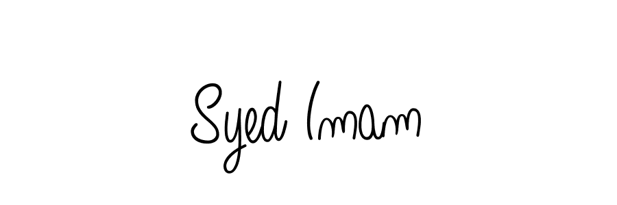 Use a signature maker to create a handwritten signature online. With this signature software, you can design (Angelique-Rose-font-FFP) your own signature for name Syed Imam. Syed Imam signature style 5 images and pictures png