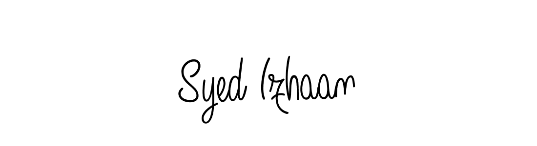 Use a signature maker to create a handwritten signature online. With this signature software, you can design (Angelique-Rose-font-FFP) your own signature for name Syed Izhaan. Syed Izhaan signature style 5 images and pictures png