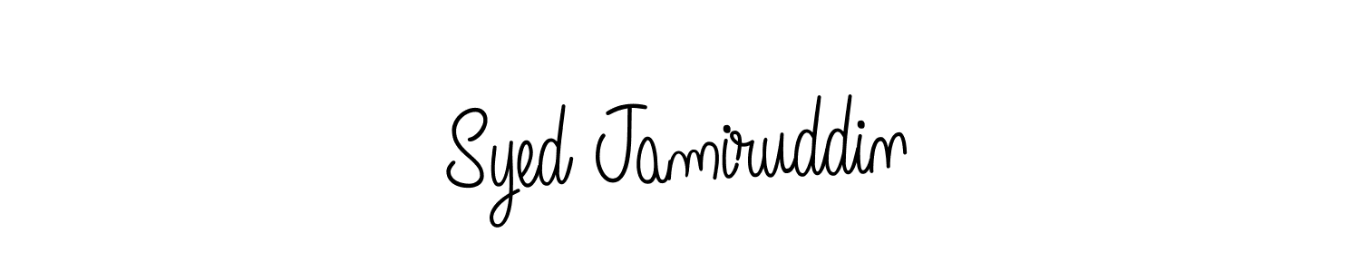 Use a signature maker to create a handwritten signature online. With this signature software, you can design (Angelique-Rose-font-FFP) your own signature for name Syed Jamiruddin. Syed Jamiruddin signature style 5 images and pictures png
