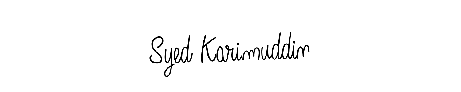 Make a beautiful signature design for name Syed Karimuddin. With this signature (Angelique-Rose-font-FFP) style, you can create a handwritten signature for free. Syed Karimuddin signature style 5 images and pictures png