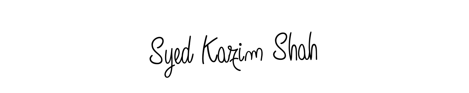 Create a beautiful signature design for name Syed Kazim Shah. With this signature (Angelique-Rose-font-FFP) fonts, you can make a handwritten signature for free. Syed Kazim Shah signature style 5 images and pictures png