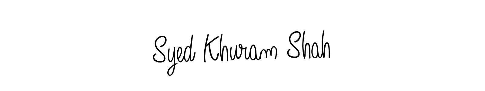 Use a signature maker to create a handwritten signature online. With this signature software, you can design (Angelique-Rose-font-FFP) your own signature for name Syed Khuram Shah. Syed Khuram Shah signature style 5 images and pictures png