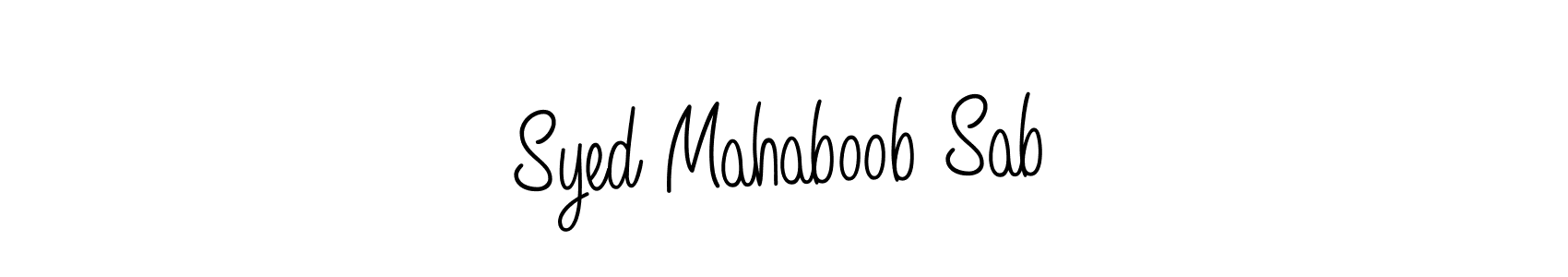 Make a beautiful signature design for name Syed Mahaboob Sab. With this signature (Angelique-Rose-font-FFP) style, you can create a handwritten signature for free. Syed Mahaboob Sab signature style 5 images and pictures png