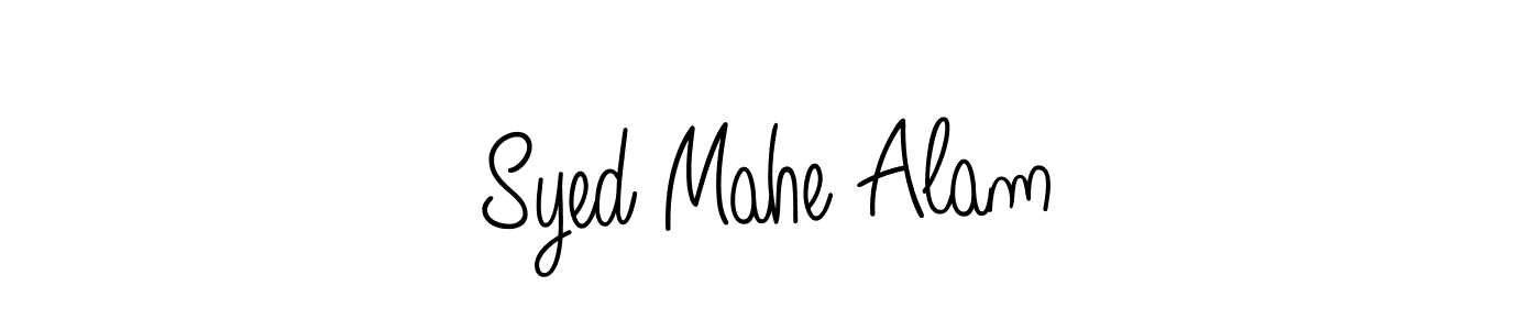 The best way (Angelique-Rose-font-FFP) to make a short signature is to pick only two or three words in your name. The name Syed Mahe Alam include a total of six letters. For converting this name. Syed Mahe Alam signature style 5 images and pictures png