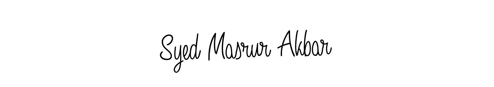 Create a beautiful signature design for name Syed Masrur Akbar. With this signature (Angelique-Rose-font-FFP) fonts, you can make a handwritten signature for free. Syed Masrur Akbar signature style 5 images and pictures png