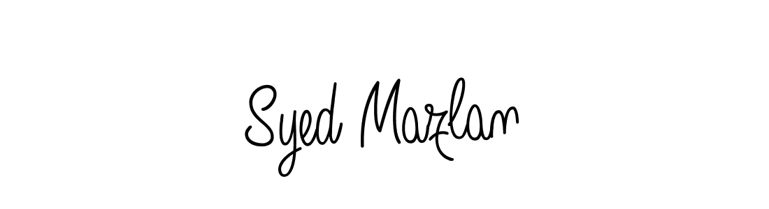 Make a beautiful signature design for name Syed Mazlan. With this signature (Angelique-Rose-font-FFP) style, you can create a handwritten signature for free. Syed Mazlan signature style 5 images and pictures png