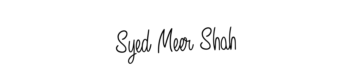 You should practise on your own different ways (Angelique-Rose-font-FFP) to write your name (Syed Meer Shah) in signature. don't let someone else do it for you. Syed Meer Shah signature style 5 images and pictures png