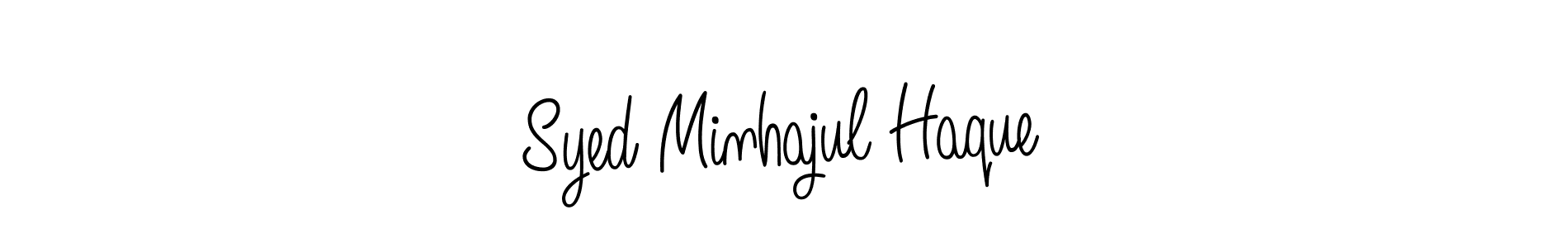 Make a beautiful signature design for name Syed Minhajul Haque. With this signature (Angelique-Rose-font-FFP) style, you can create a handwritten signature for free. Syed Minhajul Haque signature style 5 images and pictures png