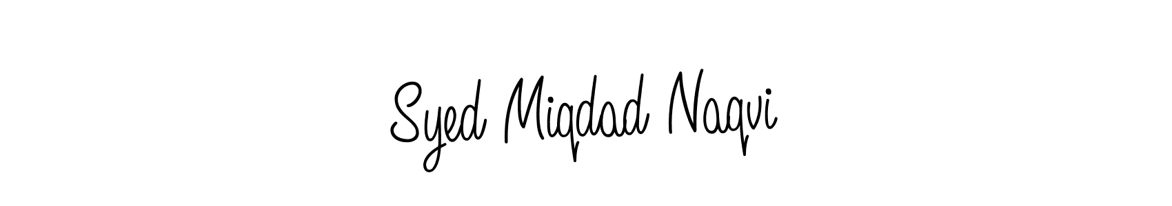Design your own signature with our free online signature maker. With this signature software, you can create a handwritten (Angelique-Rose-font-FFP) signature for name Syed Miqdad Naqvi. Syed Miqdad Naqvi signature style 5 images and pictures png