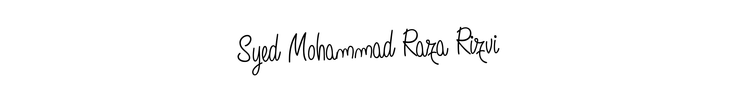 Make a beautiful signature design for name Syed Mohammad Raza Rizvi. With this signature (Angelique-Rose-font-FFP) style, you can create a handwritten signature for free. Syed Mohammad Raza Rizvi signature style 5 images and pictures png
