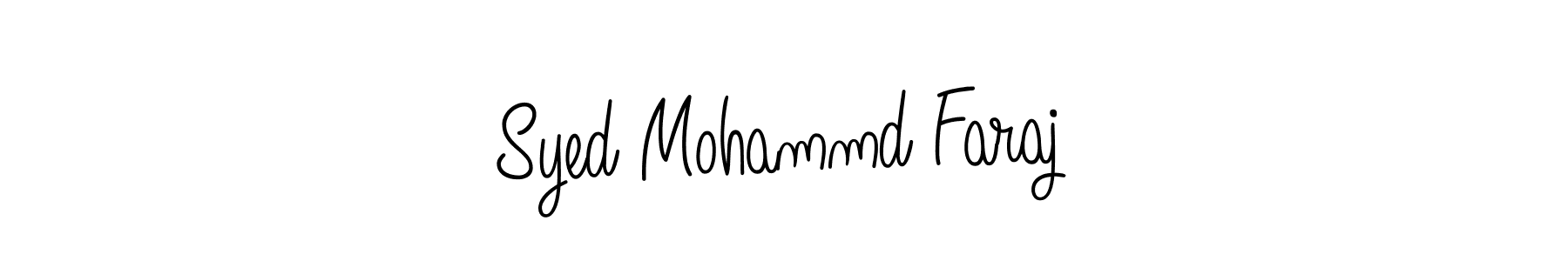 The best way (Angelique-Rose-font-FFP) to make a short signature is to pick only two or three words in your name. The name Syed Mohammd Faraj include a total of six letters. For converting this name. Syed Mohammd Faraj signature style 5 images and pictures png