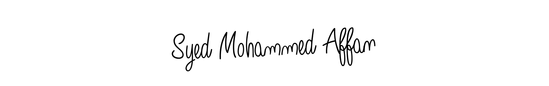 How to make Syed Mohammed Affan name signature. Use Angelique-Rose-font-FFP style for creating short signs online. This is the latest handwritten sign. Syed Mohammed Affan signature style 5 images and pictures png