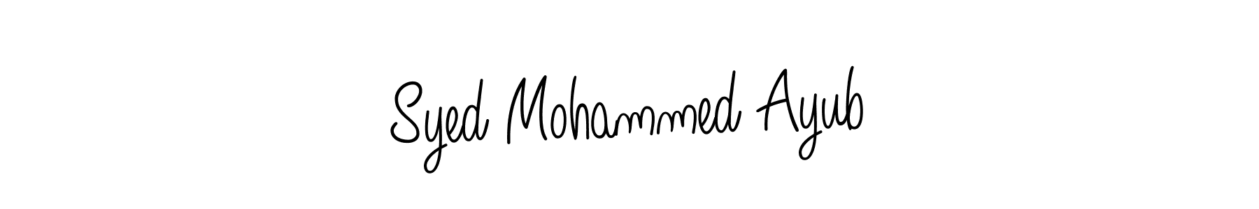 The best way (Angelique-Rose-font-FFP) to make a short signature is to pick only two or three words in your name. The name Syed Mohammed Ayub include a total of six letters. For converting this name. Syed Mohammed Ayub signature style 5 images and pictures png