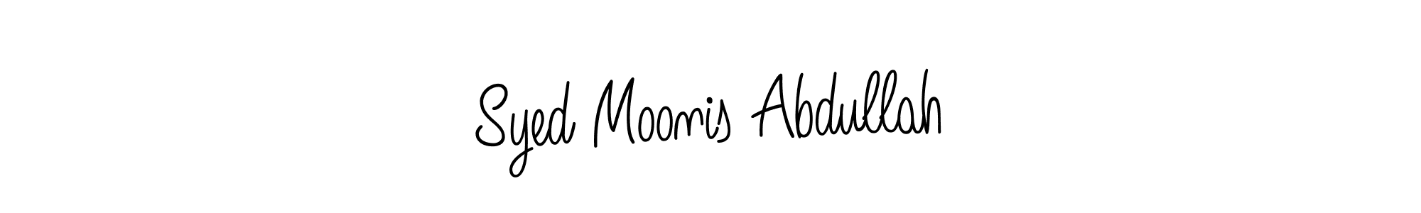 Create a beautiful signature design for name Syed Moonis Abdullah. With this signature (Angelique-Rose-font-FFP) fonts, you can make a handwritten signature for free. Syed Moonis Abdullah signature style 5 images and pictures png