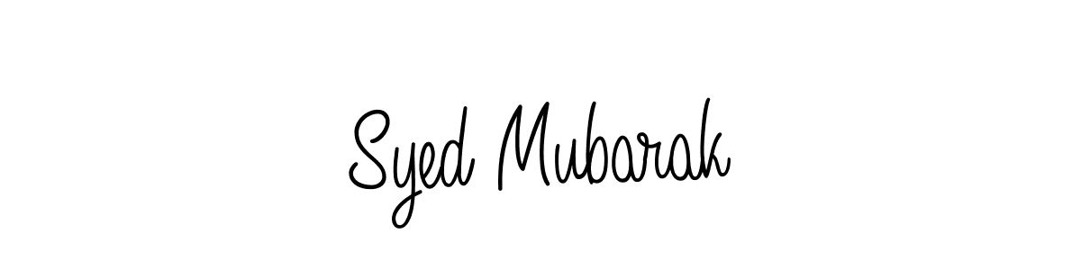 Syed Mubarak stylish signature style. Best Handwritten Sign (Angelique-Rose-font-FFP) for my name. Handwritten Signature Collection Ideas for my name Syed Mubarak. Syed Mubarak signature style 5 images and pictures png