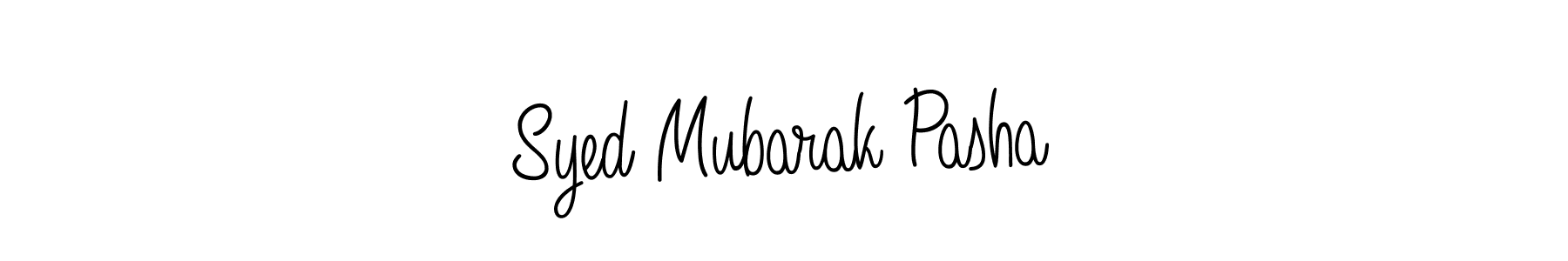 Use a signature maker to create a handwritten signature online. With this signature software, you can design (Angelique-Rose-font-FFP) your own signature for name Syed Mubarak Pasha. Syed Mubarak Pasha signature style 5 images and pictures png