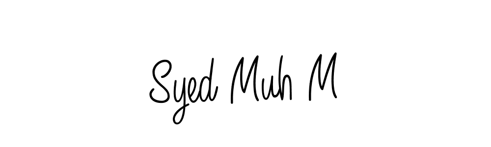 The best way (Angelique-Rose-font-FFP) to make a short signature is to pick only two or three words in your name. The name Syed Muh M include a total of six letters. For converting this name. Syed Muh M signature style 5 images and pictures png