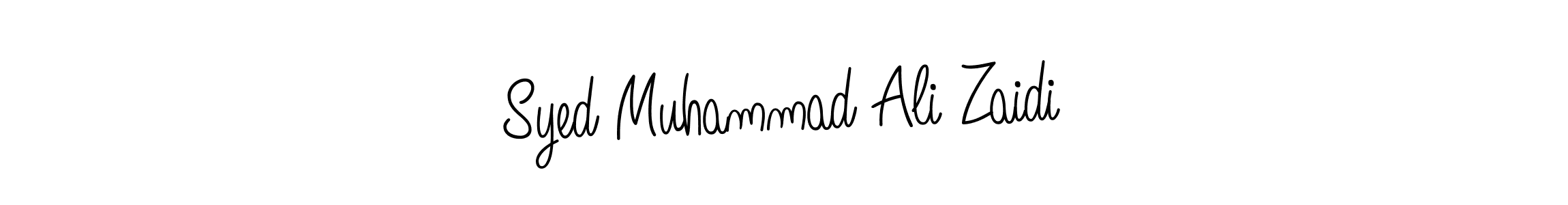 How to make Syed Muhammad Ali Zaidi name signature. Use Angelique-Rose-font-FFP style for creating short signs online. This is the latest handwritten sign. Syed Muhammad Ali Zaidi signature style 5 images and pictures png