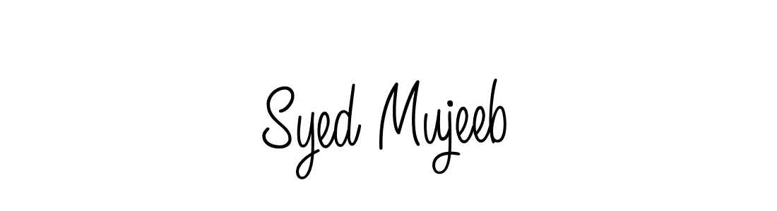 You should practise on your own different ways (Angelique-Rose-font-FFP) to write your name (Syed Mujeeb) in signature. don't let someone else do it for you. Syed Mujeeb signature style 5 images and pictures png