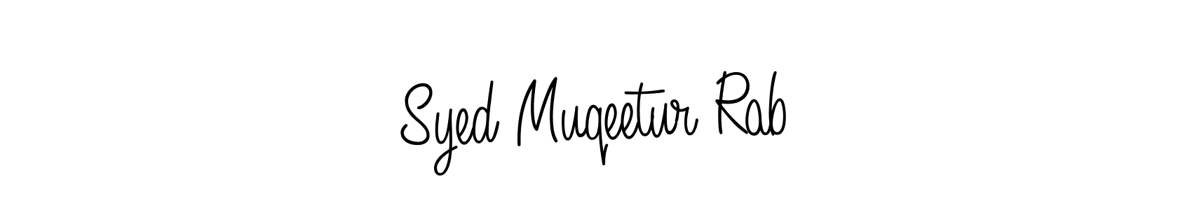 Use a signature maker to create a handwritten signature online. With this signature software, you can design (Angelique-Rose-font-FFP) your own signature for name Syed Muqeetur Rab. Syed Muqeetur Rab signature style 5 images and pictures png