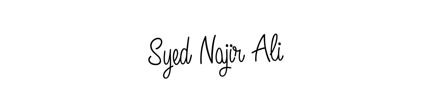 How to Draw Syed Najir Ali signature style? Angelique-Rose-font-FFP is a latest design signature styles for name Syed Najir Ali. Syed Najir Ali signature style 5 images and pictures png