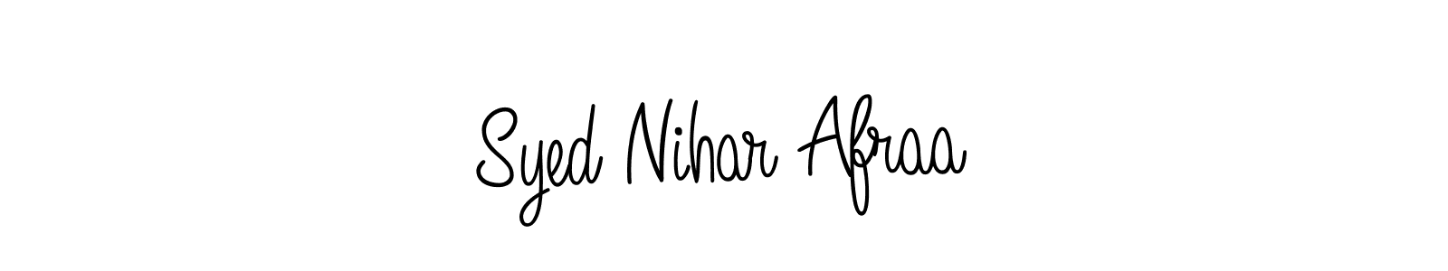 Also we have Syed Nihar Afraa name is the best signature style. Create professional handwritten signature collection using Angelique-Rose-font-FFP autograph style. Syed Nihar Afraa signature style 5 images and pictures png