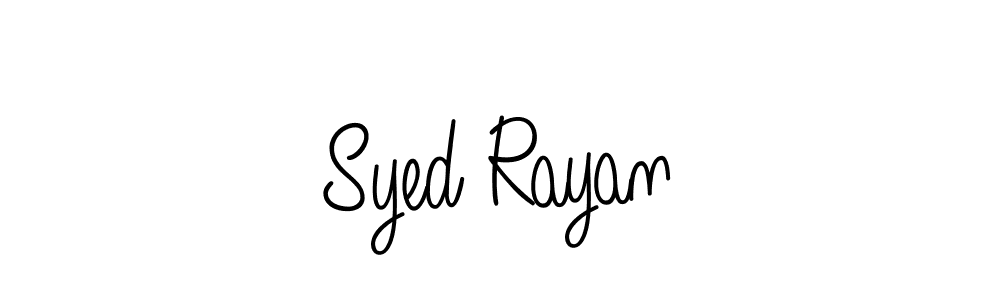 Make a beautiful signature design for name Syed Rayan. With this signature (Angelique-Rose-font-FFP) style, you can create a handwritten signature for free. Syed Rayan signature style 5 images and pictures png