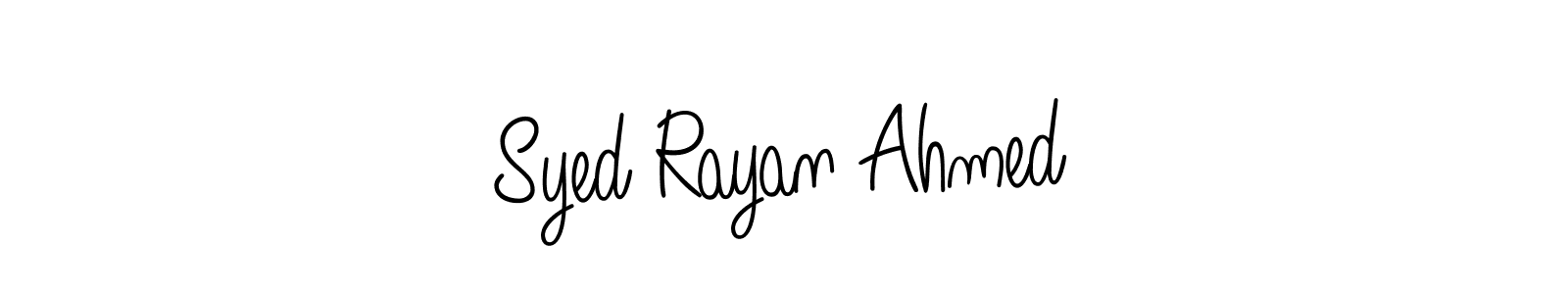 Design your own signature with our free online signature maker. With this signature software, you can create a handwritten (Angelique-Rose-font-FFP) signature for name Syed Rayan Ahmed. Syed Rayan Ahmed signature style 5 images and pictures png