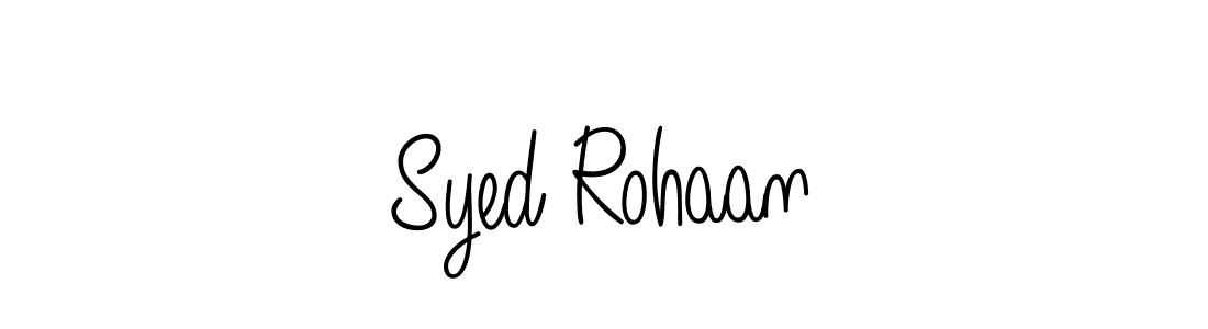 The best way (Angelique-Rose-font-FFP) to make a short signature is to pick only two or three words in your name. The name Syed Rohaan include a total of six letters. For converting this name. Syed Rohaan signature style 5 images and pictures png