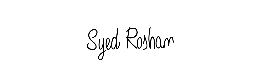 Use a signature maker to create a handwritten signature online. With this signature software, you can design (Angelique-Rose-font-FFP) your own signature for name Syed Roshan. Syed Roshan signature style 5 images and pictures png