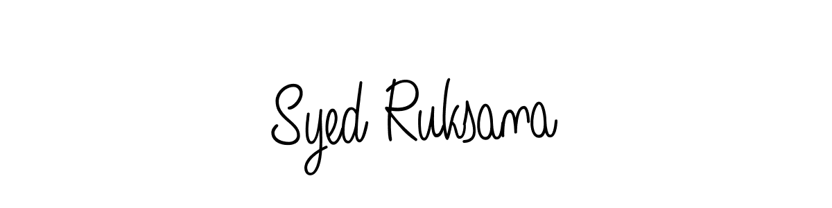 Use a signature maker to create a handwritten signature online. With this signature software, you can design (Angelique-Rose-font-FFP) your own signature for name Syed Ruksana. Syed Ruksana signature style 5 images and pictures png