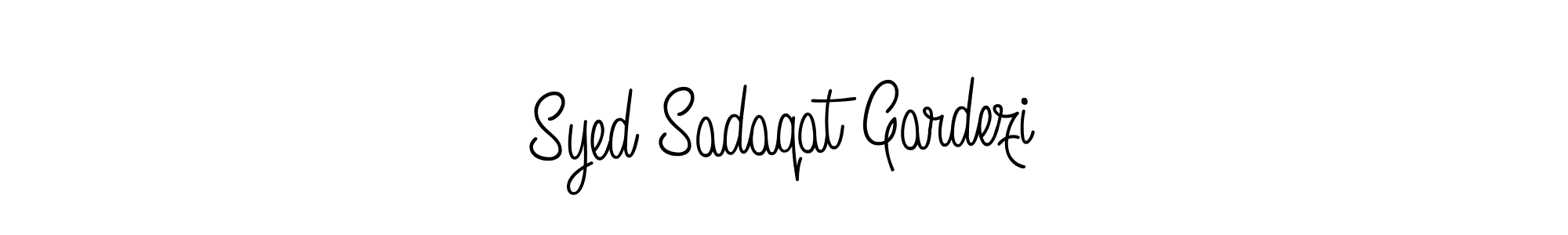 Also we have Syed Sadaqat Gardezi name is the best signature style. Create professional handwritten signature collection using Angelique-Rose-font-FFP autograph style. Syed Sadaqat Gardezi signature style 5 images and pictures png
