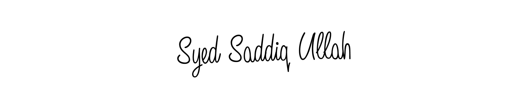 The best way (Angelique-Rose-font-FFP) to make a short signature is to pick only two or three words in your name. The name Syed Saddiq Ullah include a total of six letters. For converting this name. Syed Saddiq Ullah signature style 5 images and pictures png