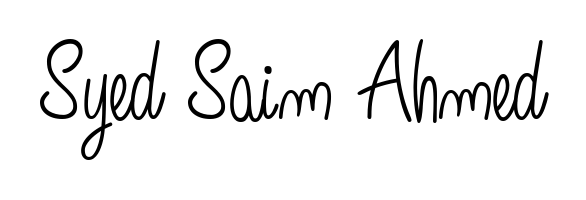 Elevate your brand with a stunning Syed Saim Ahmed eSignature. The Angelique-Rose-font-FFP style provides a balanced, flowing aesthetic for everyday signing. Syed Saim Ahmed signature style 5 images and pictures png