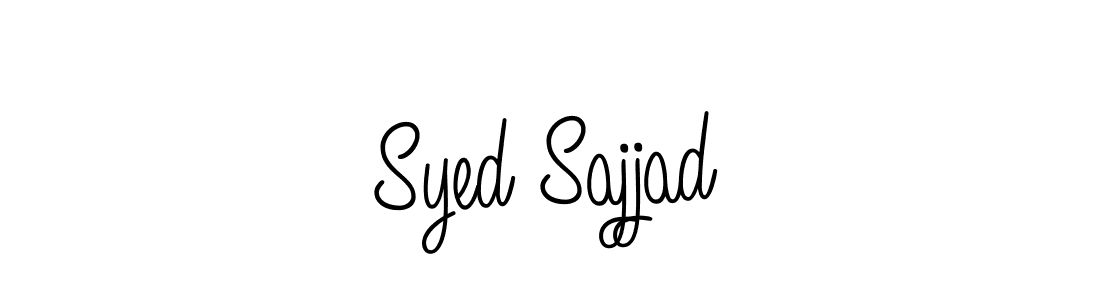 Use a signature maker to create a handwritten signature online. With this signature software, you can design (Angelique-Rose-font-FFP) your own signature for name Syed Sajjad. Syed Sajjad signature style 5 images and pictures png