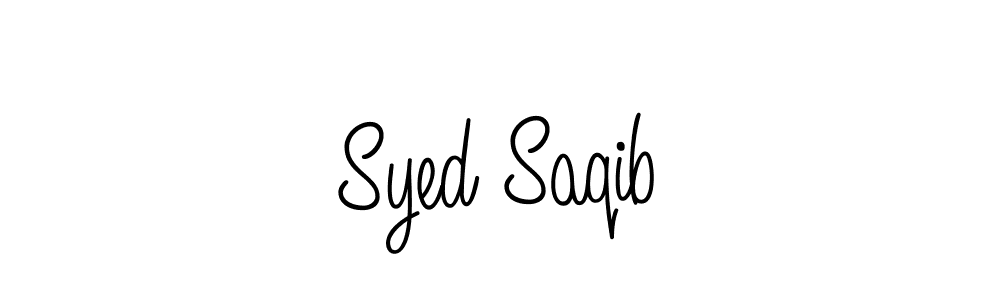 Make a beautiful signature design for name Syed Saqib. With this signature (Angelique-Rose-font-FFP) style, you can create a handwritten signature for free. Syed Saqib signature style 5 images and pictures png