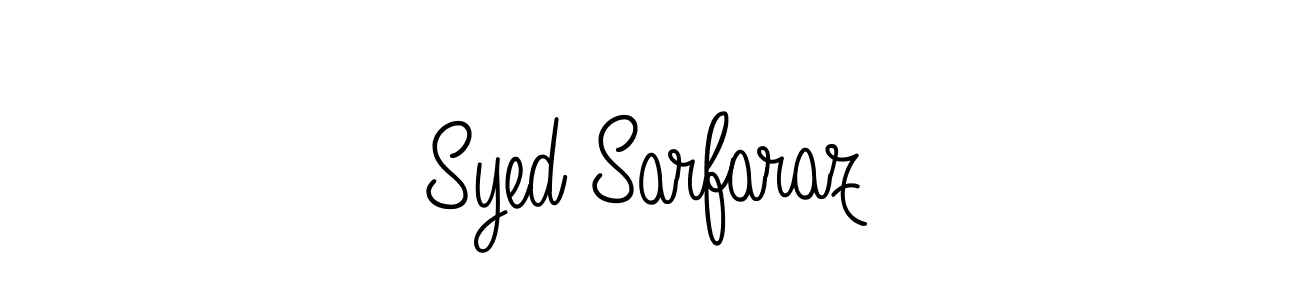 Use a signature maker to create a handwritten signature online. With this signature software, you can design (Angelique-Rose-font-FFP) your own signature for name Syed Sarfaraz. Syed Sarfaraz signature style 5 images and pictures png