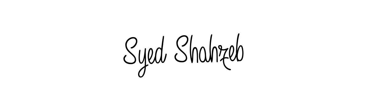 Make a beautiful signature design for name Syed Shahzeb. With this signature (Angelique-Rose-font-FFP) style, you can create a handwritten signature for free. Syed Shahzeb signature style 5 images and pictures png