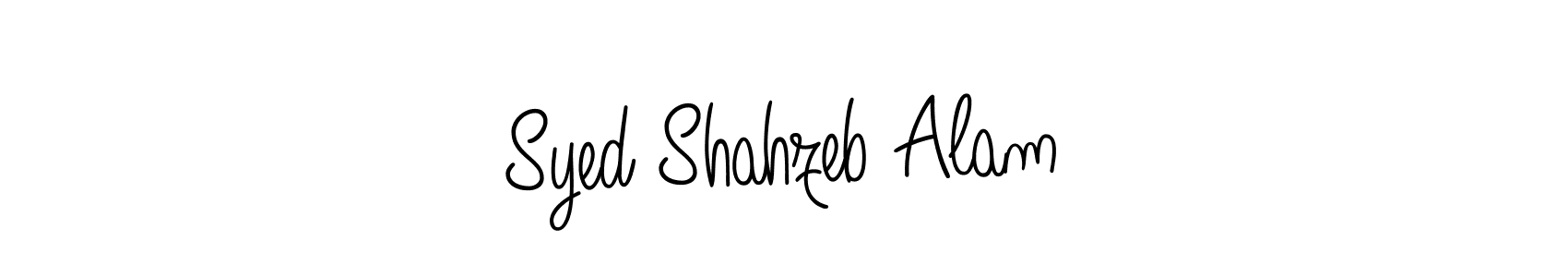 You should practise on your own different ways (Angelique-Rose-font-FFP) to write your name (Syed Shahzeb Alam) in signature. don't let someone else do it for you. Syed Shahzeb Alam signature style 5 images and pictures png