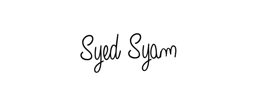 The best way (Angelique-Rose-font-FFP) to make a short signature is to pick only two or three words in your name. The name Syed Syam include a total of six letters. For converting this name. Syed Syam signature style 5 images and pictures png