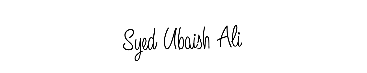 Use a signature maker to create a handwritten signature online. With this signature software, you can design (Angelique-Rose-font-FFP) your own signature for name Syed Ubaish Ali. Syed Ubaish Ali signature style 5 images and pictures png