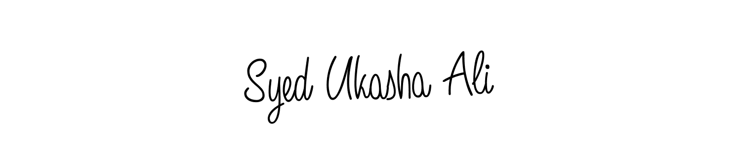 Similarly Angelique-Rose-font-FFP is the best handwritten signature design. Signature creator online .You can use it as an online autograph creator for name Syed Ukasha Ali. Syed Ukasha Ali signature style 5 images and pictures png
