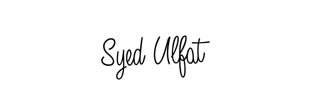 How to make Syed Ulfat name signature. Use Angelique-Rose-font-FFP style for creating short signs online. This is the latest handwritten sign. Syed Ulfat signature style 5 images and pictures png