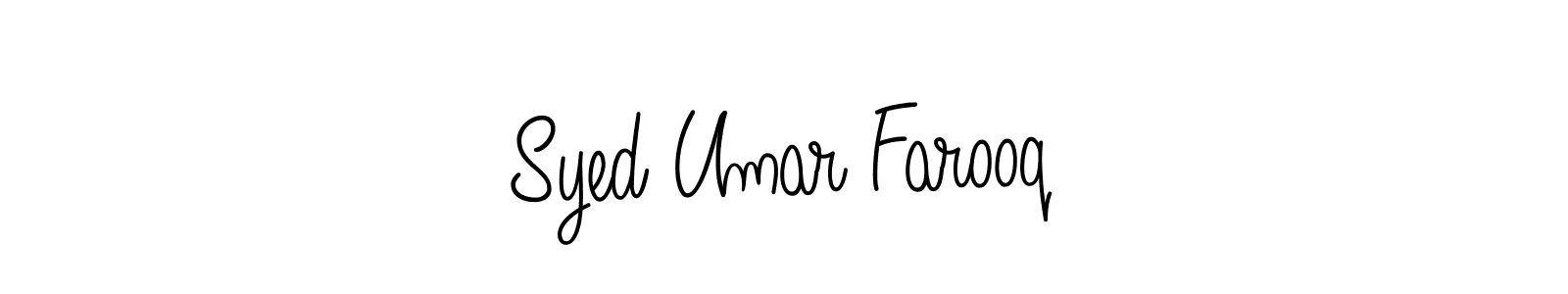 Create a beautiful signature design for name Syed Umar Farooq. With this signature (Angelique-Rose-font-FFP) fonts, you can make a handwritten signature for free. Syed Umar Farooq signature style 5 images and pictures png