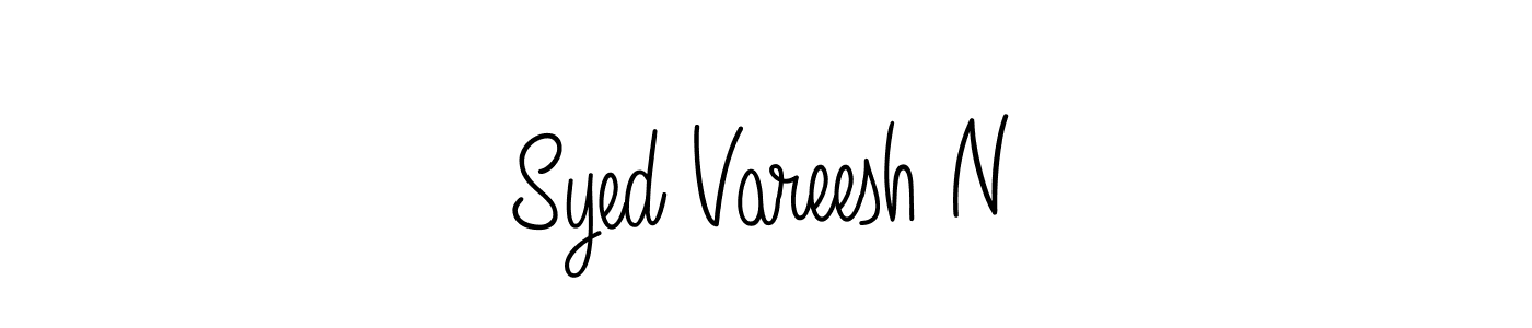 How to Draw Syed Vareesh N signature style? Angelique-Rose-font-FFP is a latest design signature styles for name Syed Vareesh N. Syed Vareesh N signature style 5 images and pictures png