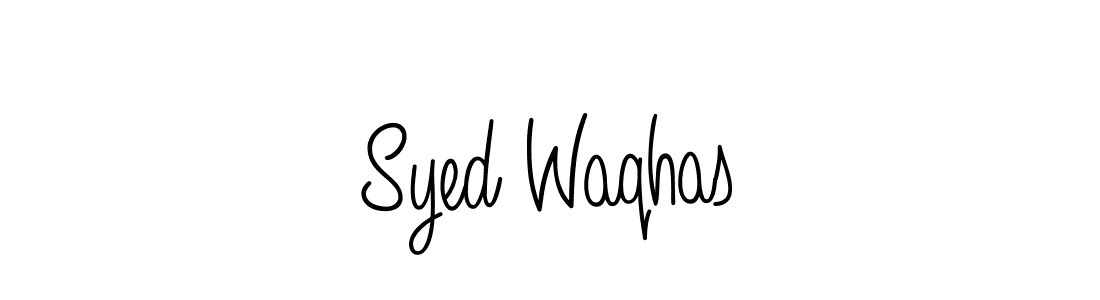 The best way (Angelique-Rose-font-FFP) to make a short signature is to pick only two or three words in your name. The name Syed Waqhas include a total of six letters. For converting this name. Syed Waqhas signature style 5 images and pictures png