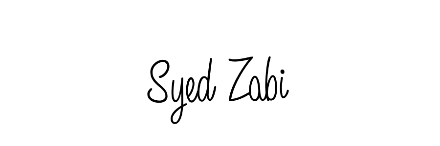 Make a beautiful signature design for name Syed Zabi. With this signature (Angelique-Rose-font-FFP) style, you can create a handwritten signature for free. Syed Zabi signature style 5 images and pictures png